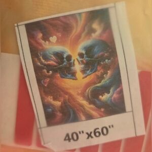 Colorful Skull Art Tapestry